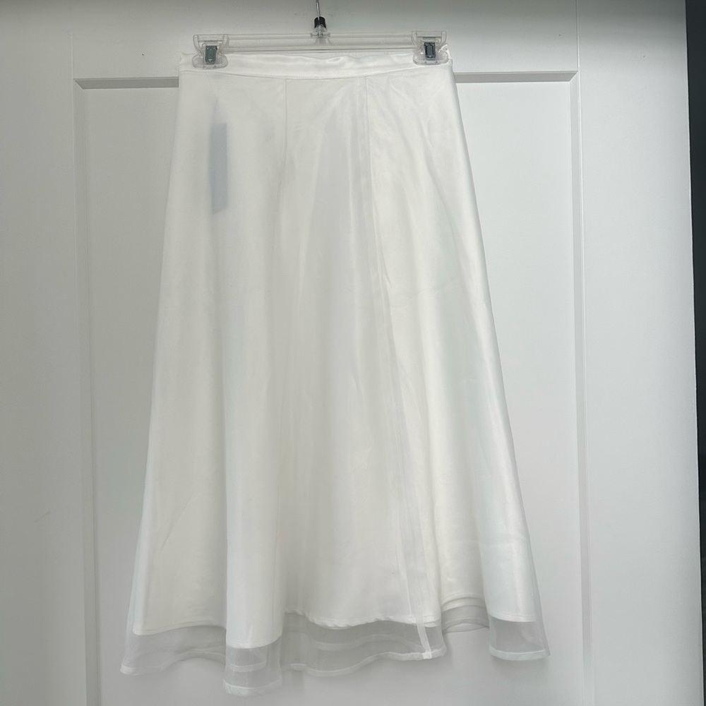Lulu's Skirts | Lulus What A Darling White Organza Midi Skirt
